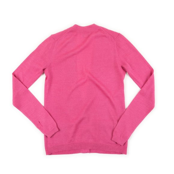 ANN TAYLOR LOFT pink cardigan sweater with gold sequins size XS - Picture 3 of 11